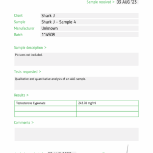 Prueba de cipionato de testosterona