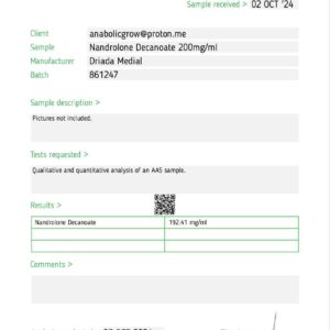 Informe de pruebas de Deca Durabolin