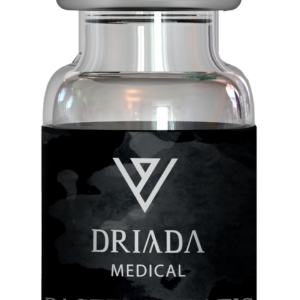 frasco negro con agua bacteriostática